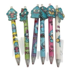 Blue Fish Fishman Cartoon Character Pens Set (Black Gel Ink)